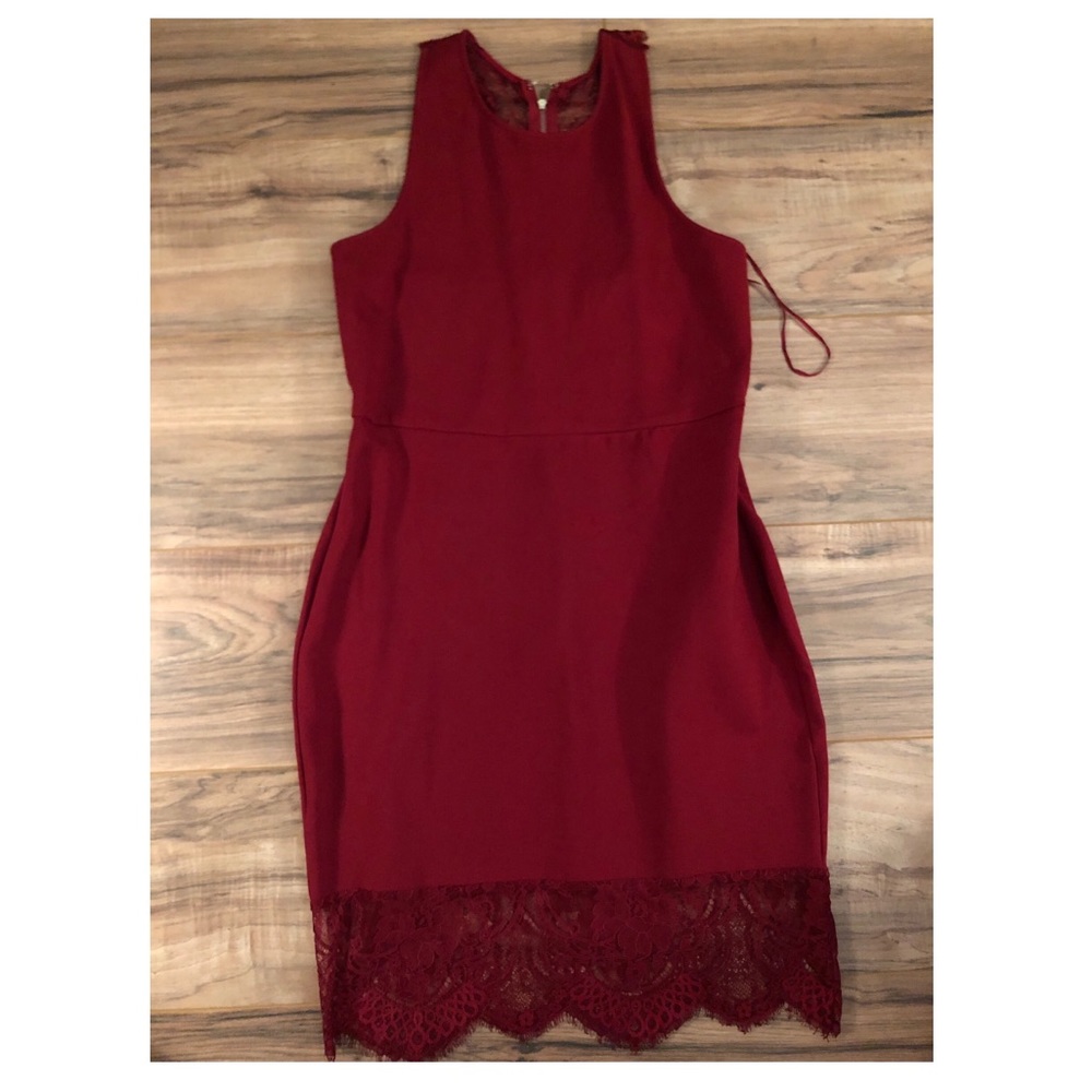 Dainty Hooligan Red Dress with Lace